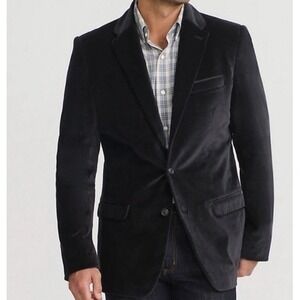 New Saddlebred Corduroy Blazer Black Cotton Sport Coat Jacket Mens Size 38R